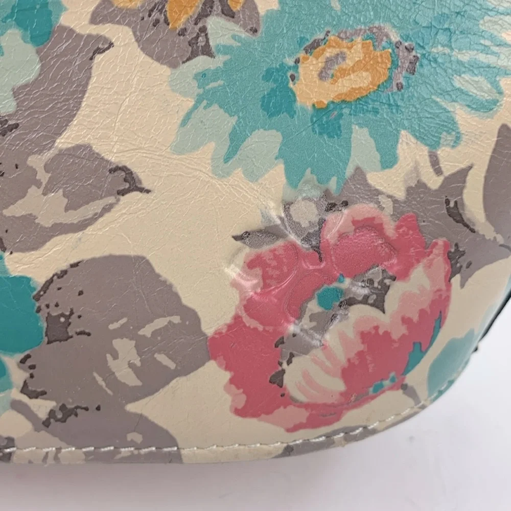 Patricia Nash First Bloom Meldola Dome Satchel crossbody bag Floral Leather